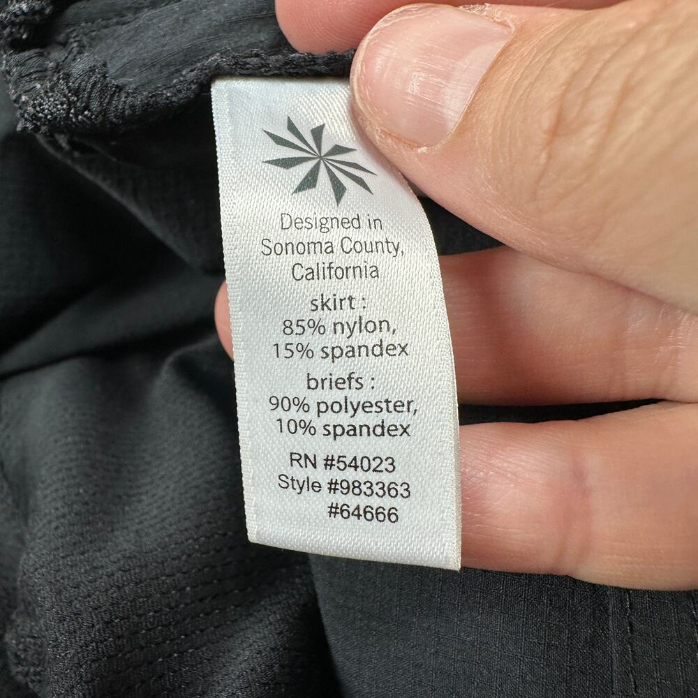 Athleta Black Jenner Athletic Stretch Zipper Detail Golf Tennis Gym Skort 14 - Picture 9 of 13